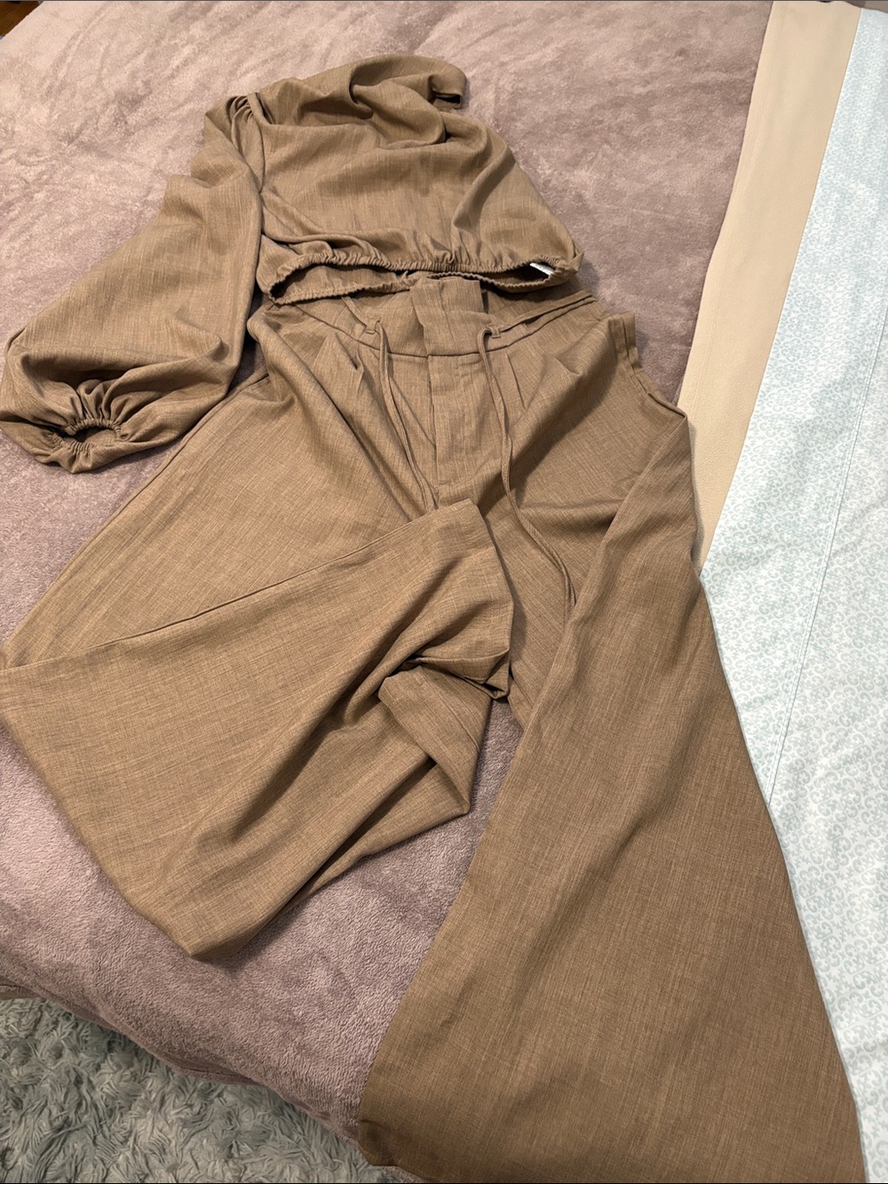 SHEIN Brown Wide-Leg Jumpsuit